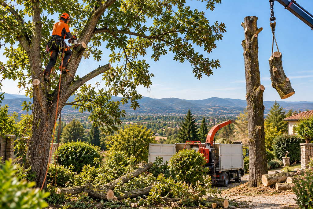 Élagage et abattage d’arbres dans l’Ouest Lyonnais et les Monts du Lyonnais